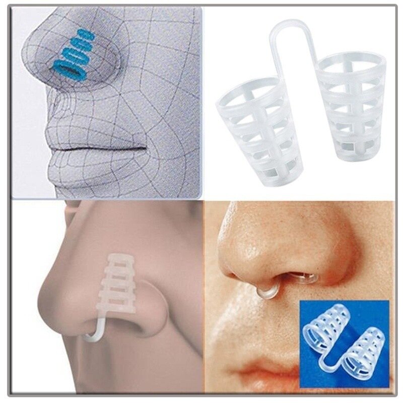 Clip Nasal antirronquidos, dispositivo de solución de ronquidos de silicona, ayuda para dormir, dilatadores nasales, cuidado de la salud, 4 Uds.