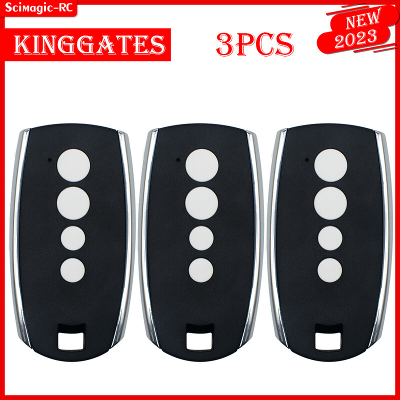 King Gates Télécommande pour porte de garage 433MHz 4 boutons de remplacement Compatible STYLO2K STYLO4K STYLO Télécommande d'ouverture de portail