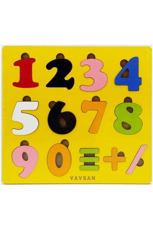 Colorful Wooden Number Puzzle Montessori Kids Training for Teaching