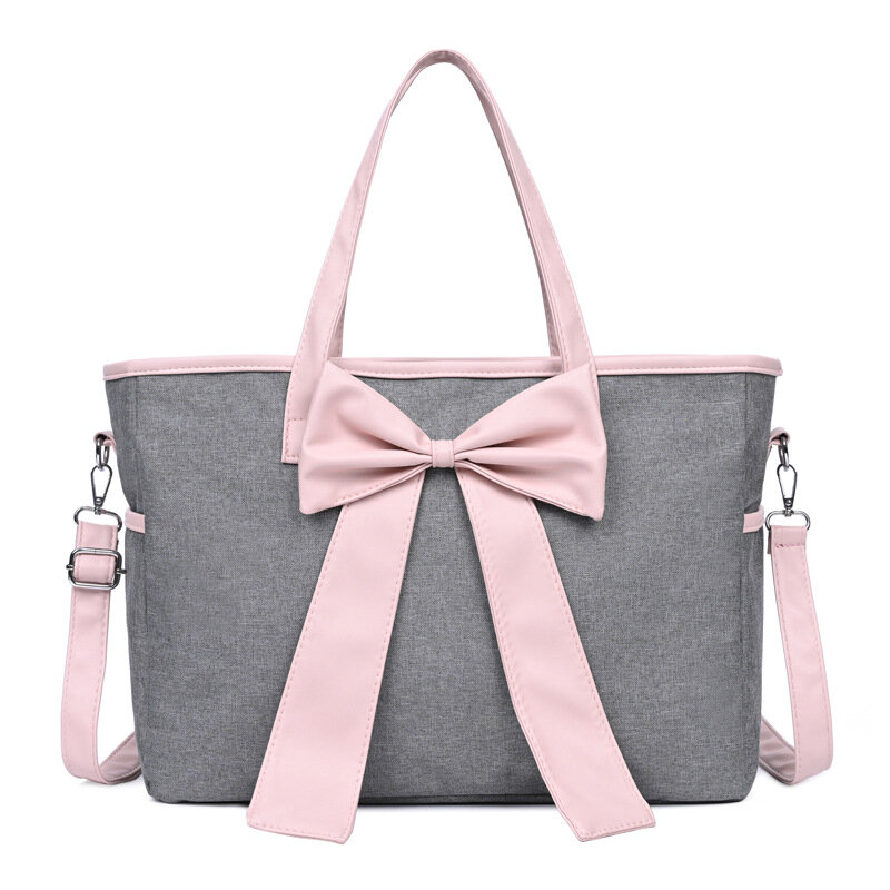 Korean Style Big Bow Mommy Bag Large-capacity Single Shoulder Computer Bag Fashion Diaper Backpack For New Preganent Women