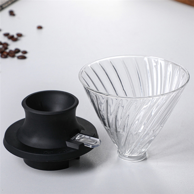 600 مللي الغمر المنقط التبديل الزجاج ل V60 صب على صانع القهوة الخامس شكل بالتنقيط القهوة المنقط والفلاتر شفافة