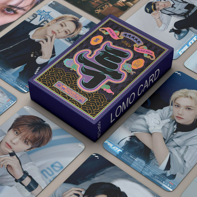 55 stücke kpop streunende Kinder Lomo Karten Set Fotokarten neues Album 5 Sterne Postkarten Foto karten Korea Jungen Poster Bild Fans Geschenke