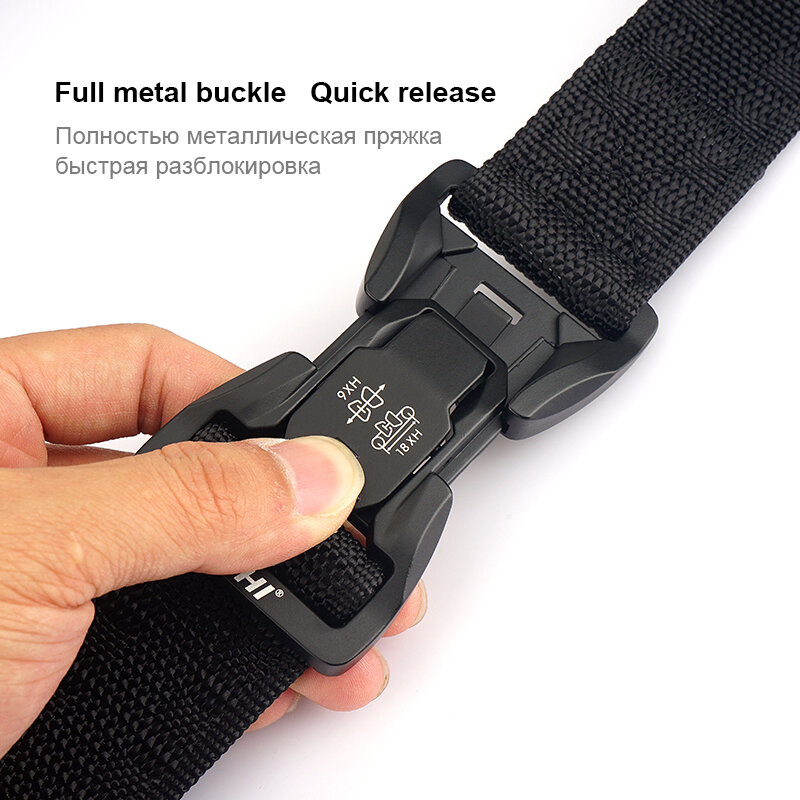 Official Genuine Tactical Belt Men Matte Black Zinc Alloy Quick Release Military Army Belt Soft Nylon Quick Dry Hiking Girdle