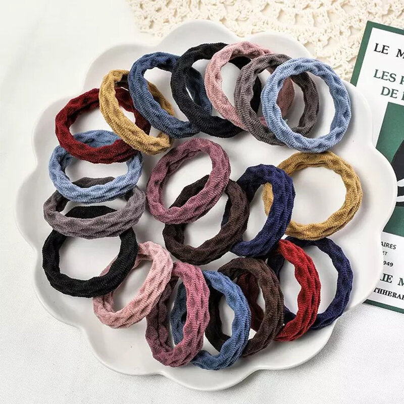 20PCS Women Simple Basic Elastic Hair Bands Ties Scrunchie Ponytail Holder Rubber Bands Girls' Fashion Headband Hair Accessories