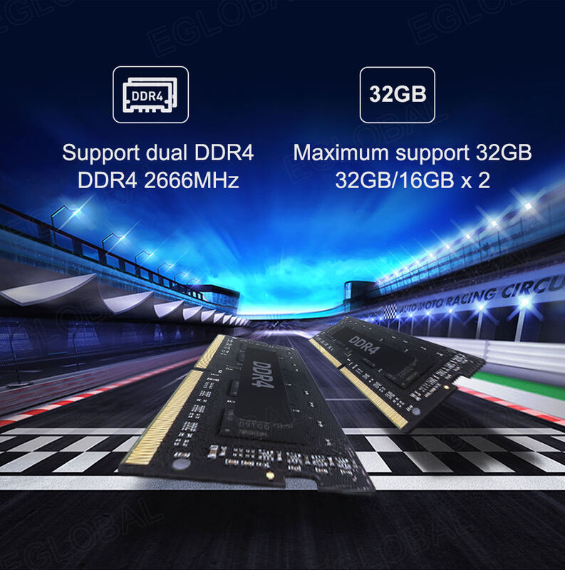 MOREFINE-S500 미니 PC, 윈도우즈 10 코어 i9 10980HK 10880H i7 10870H 2 * DDR4 2 * M.2 NVME 2 * Lan, 베어본 PC DP HDMI HTPC 4K 컴퓨터