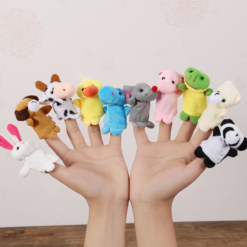 Cartoon Handpop Pop Finger Puppet Baby Kinderen Baby Verhaal Vroege Onderwijs Kalmerende Pop Knuffel