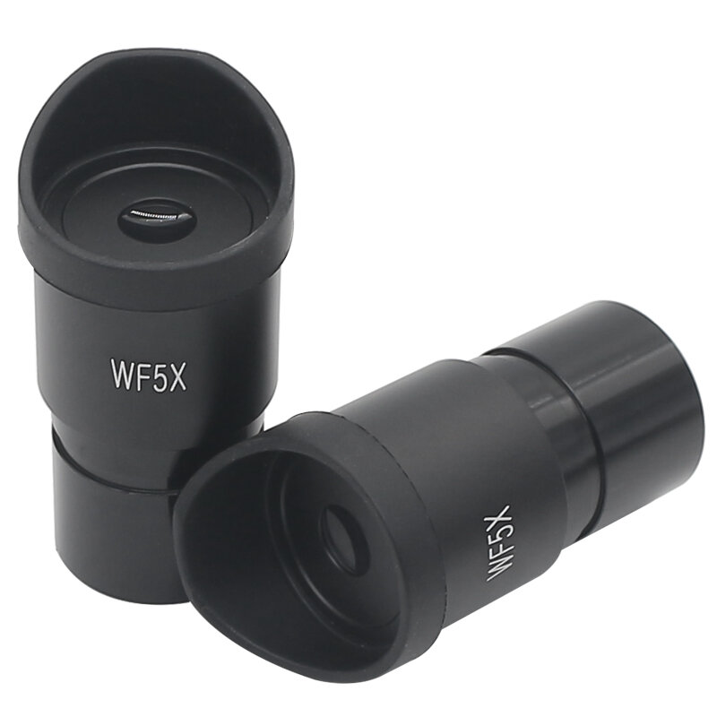 Une paire d'eysim à champ large pour microscope stéréo, couvercle en caoutchouc, objectif optique, diamètre de montage 30.5mm, WF5X, WF10X, WF15X, WF20X