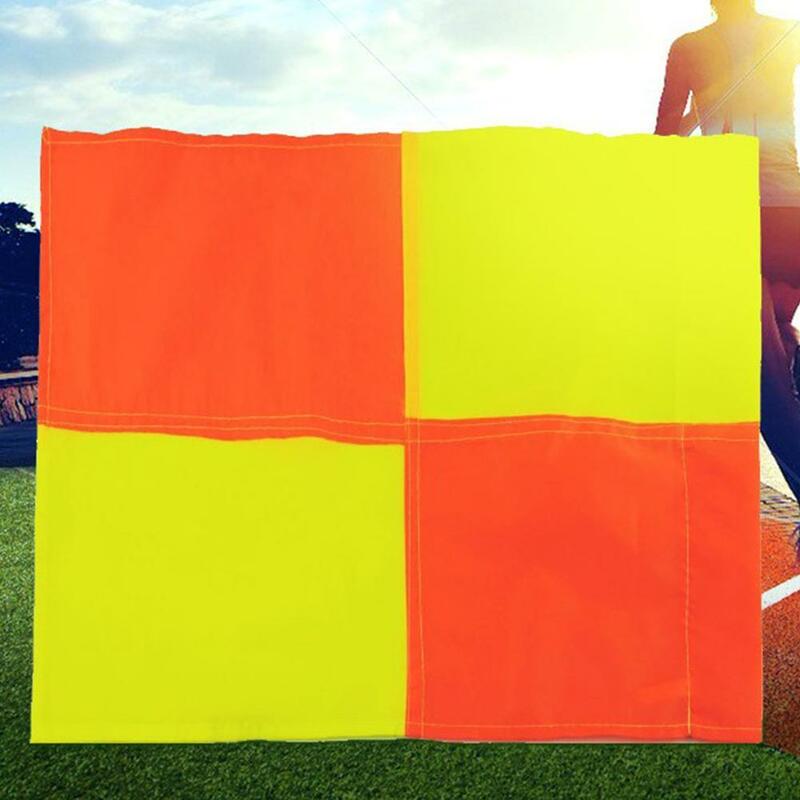 1Pcs Soccer Referee Flag 46x30CM For Fair Play Sports Match Football Rugby Hockey Training Linesman Flags Fitness Balls Supplies
