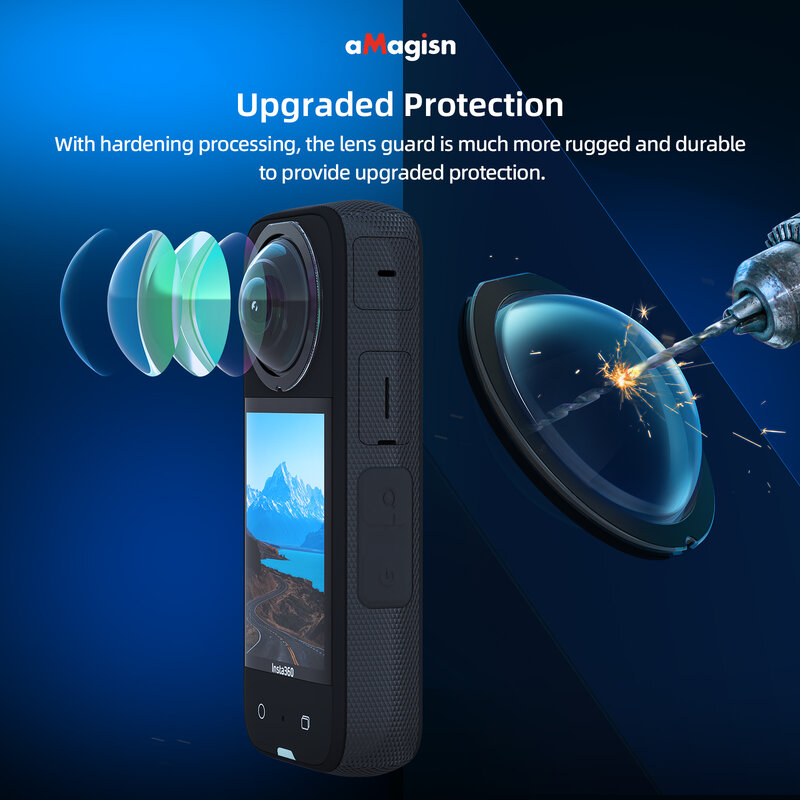 Osłona obiektywu Protector dla Insta360 X3 Anti-scratch HD etui ochronne dla Insta360 ONE X3 akcesoria do kamer panoramicznych