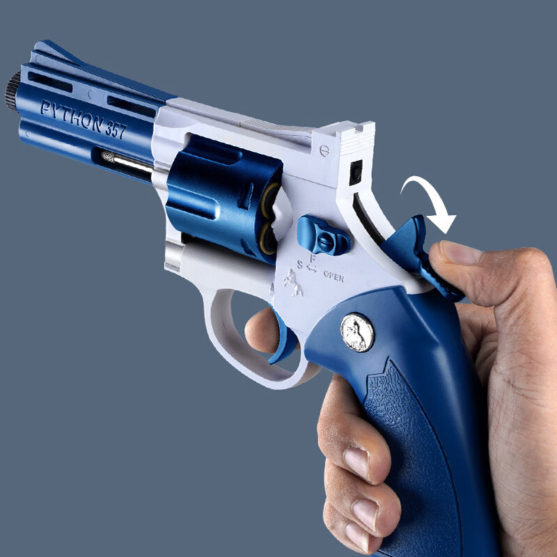 Zp5 357 revólver pistola lançador arma de brinquedo seguro macio bala arma modelo airsoft pneumático shotgun pistola para crianças presente natal