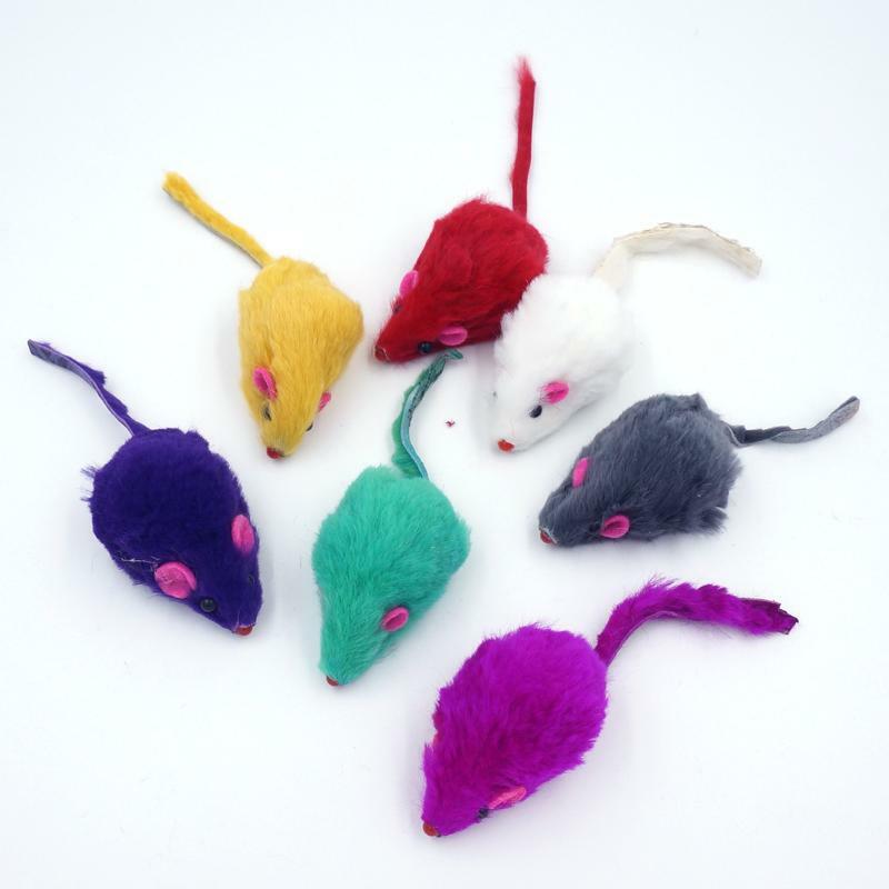 5 sztuk kreatywna sztuczna mysz zabawki dla zwierząt domowych wieża akcesoria tanie Mini zabawne gry dla kotów kotek wielokolorowy losowy rozmiar 5*2cm