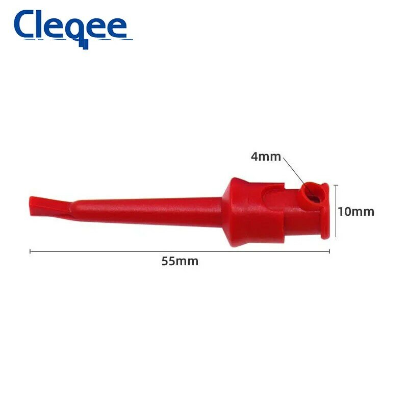 Cleqee P5002 SMD IC ganchos de prueba Clips Mini Grabbers abrazadera de cobre ABS cubierta para multímetro de placa de pruebas Kit de Cable electrónico DIY