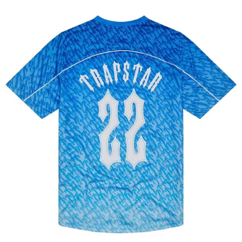 2022 trapstar 22番号スポーツラウンドネック半袖tシャツ、トレンディな新ファッション服camisetas、男性/女性カジュアルシャツ