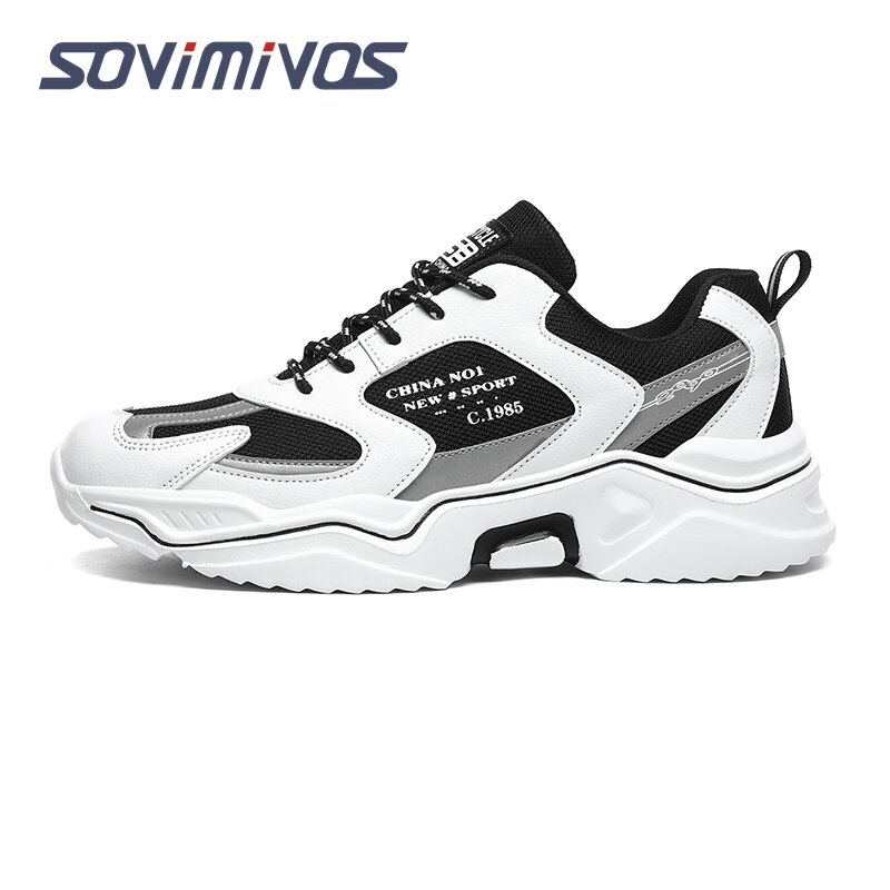 2022 męskie obuwie codzienne moda męskie buty sportowe z amortyzacją oddychające sportowe buty do biegania PU Mesh Tenis Masculino Adulto Men Shoe