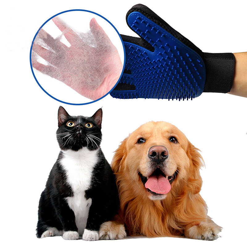 Silicone pet grooming luva para gatos escova de cabelo pente limpeza deseping animais de estimação produtos para gato cão remoção escova de cabelo para animais de estimação