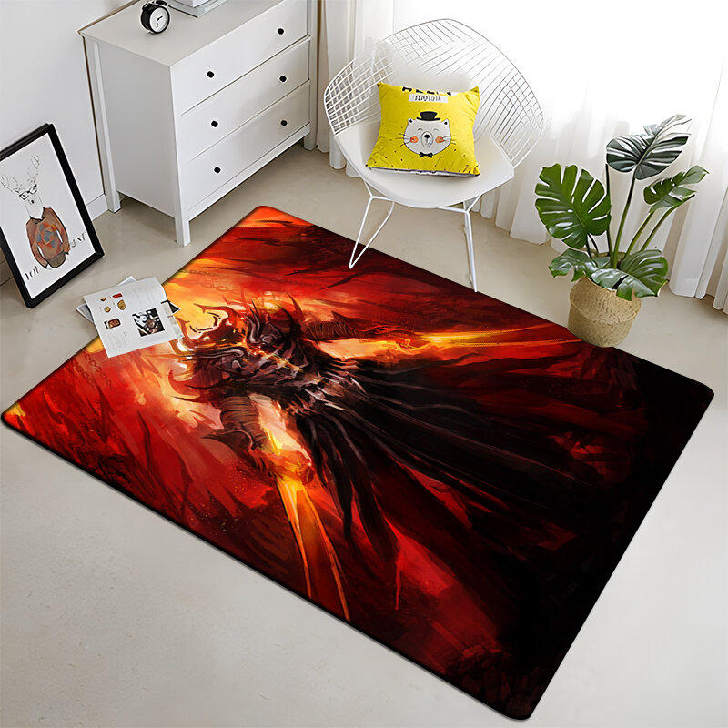 Diablo arte impresso tapete para sala de estar grande área preto macio decoração para casa tapetes dropshipping tapis chambre tapis