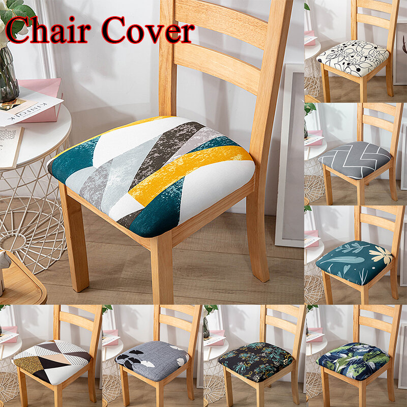 Capa de assento elástica capa de cadeira do agregado familiar capa de almofada removível lavável protetor slipcover impresso estiramento