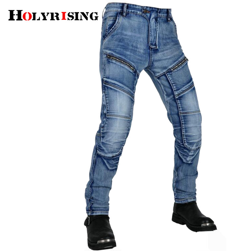 Men Jean pant Anti drop motorcycle tear resistant elastic denim pants Tactical Denim Pants High Quality Male Outdoor Casual Jean
