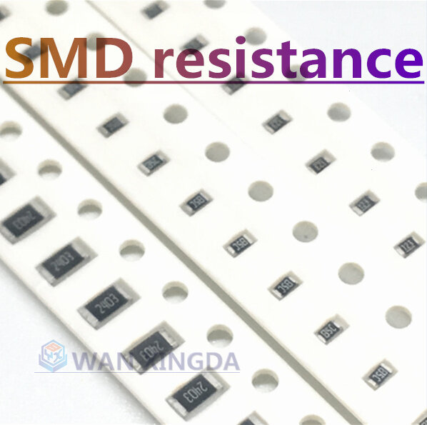 100PCS 1% SMD resistor 0402 0603 0805 1206 0.15R 0.22R 0.47R 1R 20R 30R 56R 100R 1K 92 82 62 33 22K K K K K 100K 0.1M 0.3M1M