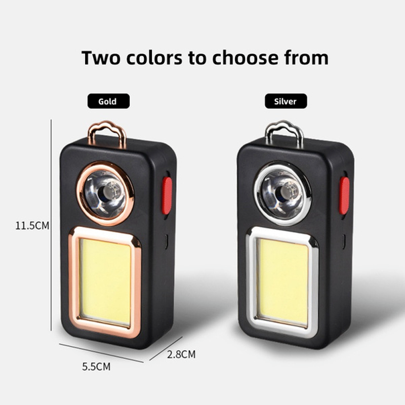 Mini lampe de poche Portable à LED, porte-clés, lampe de poche, Rechargeable par USB, pour Camping, plein air, petit tire-bouchon