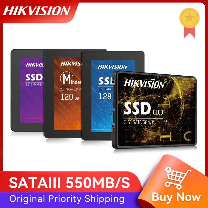 ssd диск Высокоскоростной Внутренний твердотельный накопитель HIKVISION, SSD-диск 120 ГБ, 240 ГБ, 480 ГБ, ТБ, SATA SSD-накопитель для ноутбуков и настольных к...