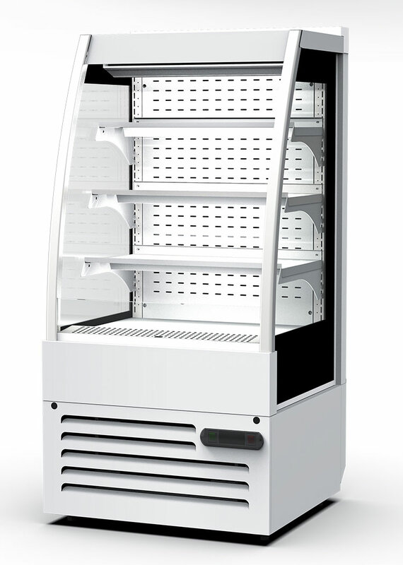 Armário de cortina de ar supermercado leite fresco-mantendo gabinete refrigerado a ar bebida vertical armário de exibição refrigerado