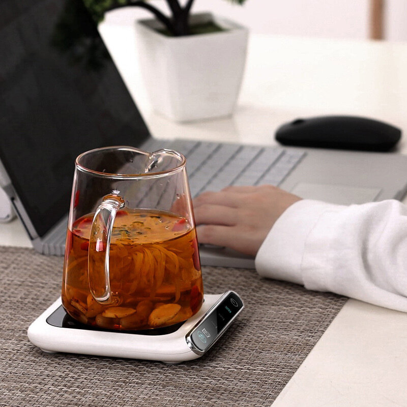 Новая портативная кофейная кружка с USB, подогреватель для чашки для офиса, для использования дома и офиса, умный электрический подогревател...