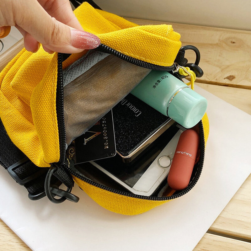 กระเป๋าถือผ้าใบสำหรับผู้หญิง, กระเป๋าลำลองสีทึบมีซิปกระเป๋าเอกสารคาดลำตัวแฟชั่นกระเป๋าสะพายข้าง