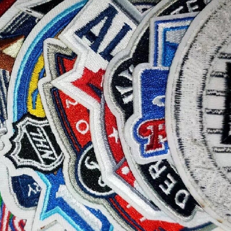 Hokej Baseball team series logo naszywki na żelazko odzież kurtki DIY Sew prasowanie łatka haftowana aplikacje T Shirt hat odznaki