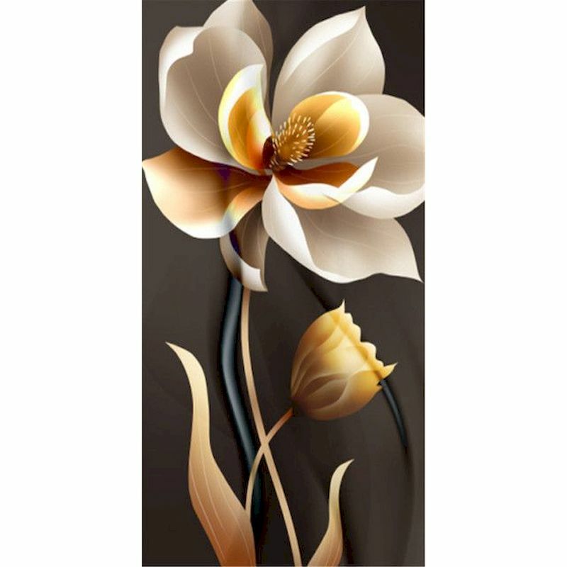 GATYZTORY-pintura al óleo por número de flor, arte de pared, pintura acrílica DIY sobre lienzo de gran tamaño para sala de estar, 60x120cm