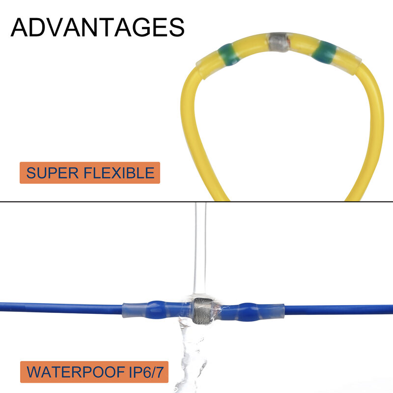 Kit di connettori per cavi di tenuta a saldare connettori per cavi termorestringenti terminali termorestringenti isolati impermeabili tubi per manicotti di filo marino