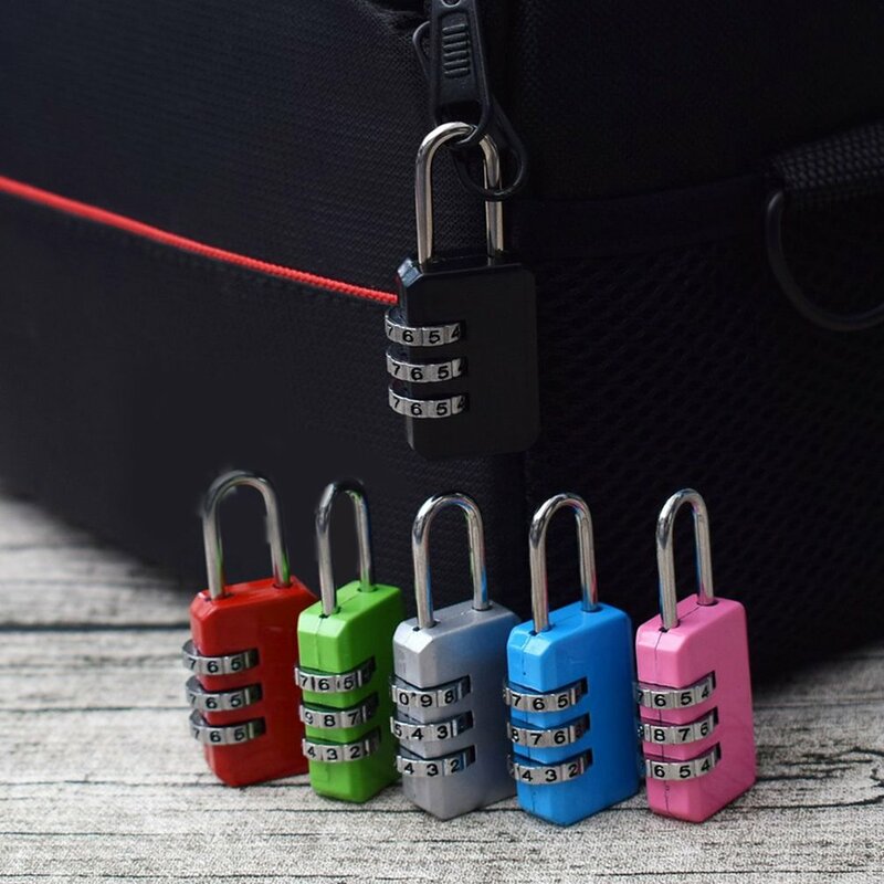 3 Digit Code Combination Padlock For Luggage Combination Number Lock Padlock For Zipper Bag Suitcase Drawer Durable Locks
