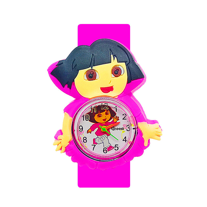 Детские кварцевые наручные часы для девочек и мальчиков, цветные часы с изгибом, подарок на Рождество