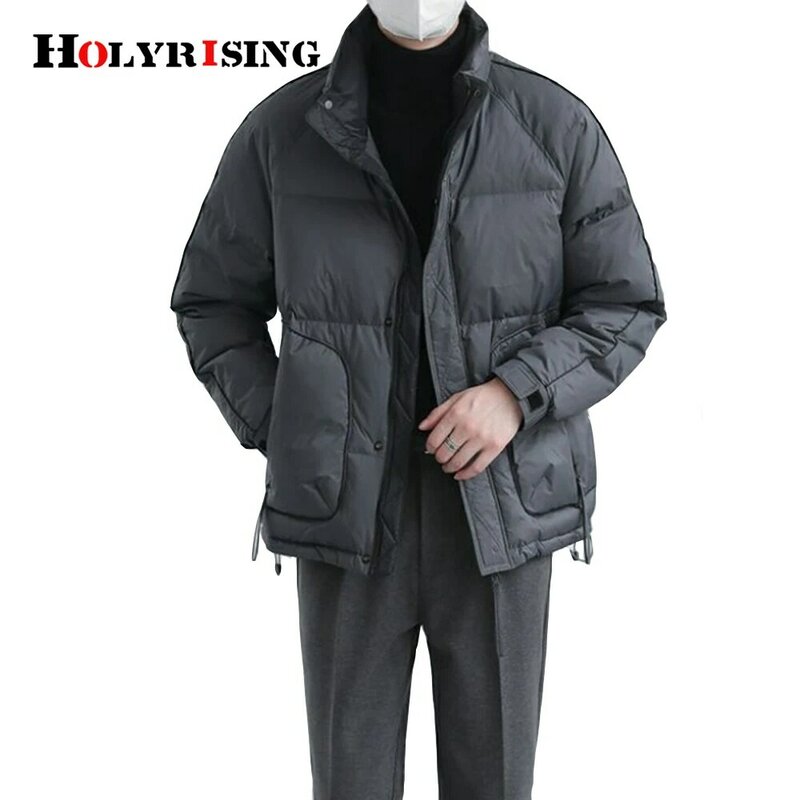 Winter 2023 New Loose and Thin Standing Neck Down Coat for Men's Outwear Casual Thickened Warm Coat Korean style winter coat