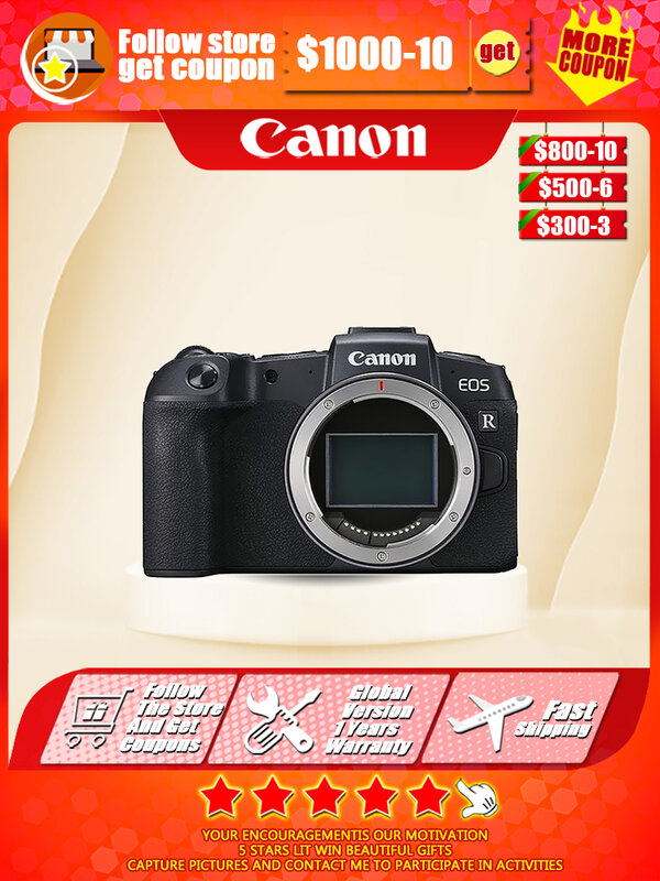 【 4x encenação sem juros. Loja oficial】Novo canon eos rp quadro completo profissional flagship camera 4k câmera hd