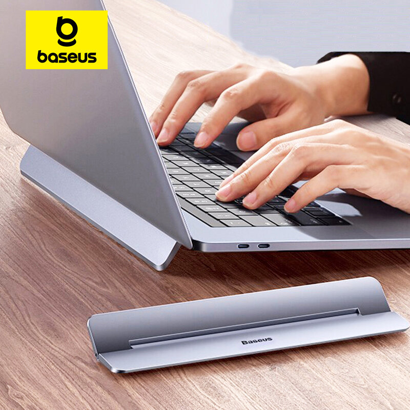 Baseus stojak na laptopa dla MacBook Air Pro regulowany aluminium Laptop składany przenośny Notebook stojak na 11/13/17 cal