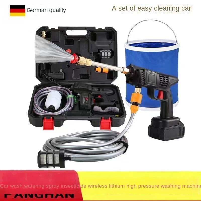 Pistola de agua de alta presión para lavado de coche, lavadora portátil de espuma, inalámbrica, 2000w, 90bar, 22000ma