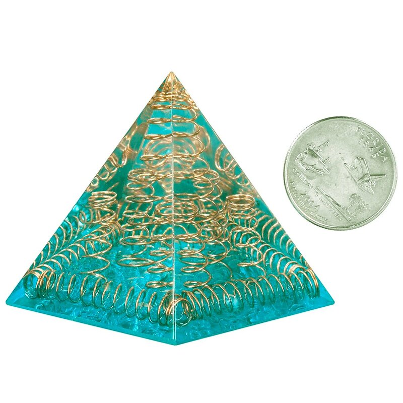 TUMBEELLUWA-Pirámide de orgón de cuarzo Natural, generador de energía de orgonita para meditación, Yoga, Chakra, adornos de resina de equilibrio