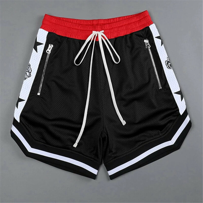 Pantalones cortos informales para hombre, Shorts de secado rápido para correr, Fitness, entrenamiento de baloncesto, holgados, novedad de verano, 2022