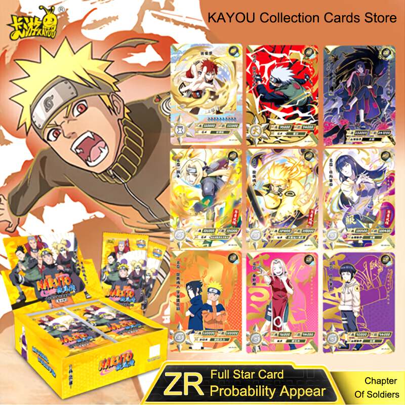 Hapter of Soldiers Anime ZR CR Uchiha Itachi Sasuke Haruno Sakura Bronzing Kids Gifts Collection Card Genuine KAYOU Naruto Card