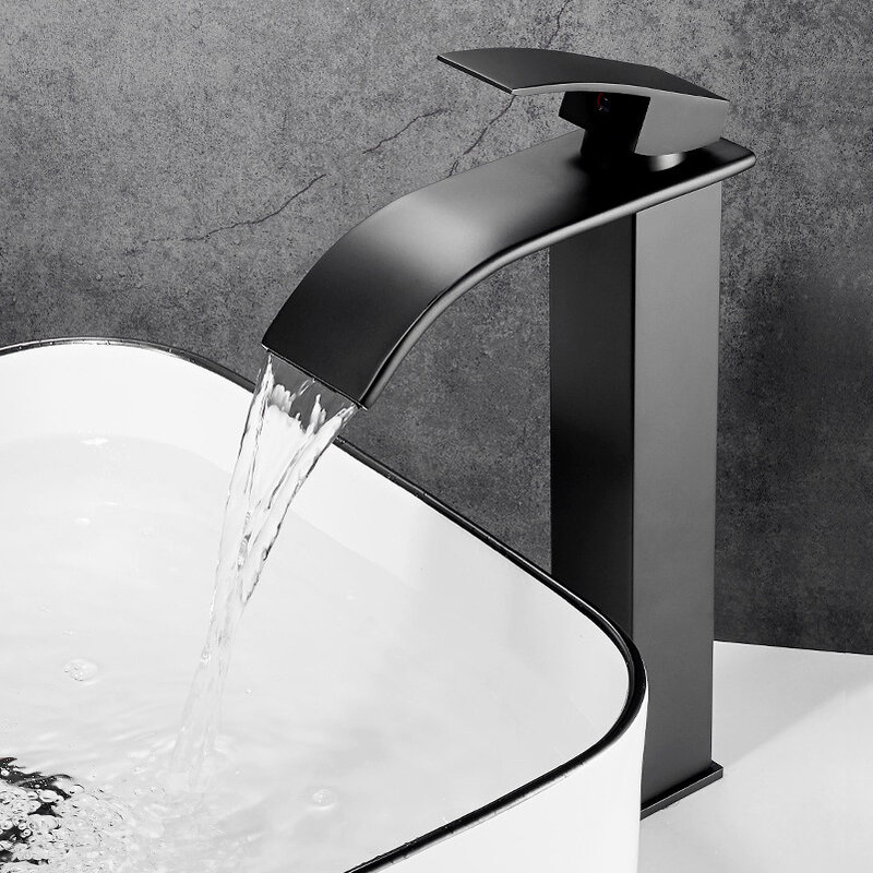 Bathroom Water Fall Sink Faucet Mixer Splash Proof Basin Water Tap Shower Head Plumbing Tapware For Bathroom Accessories