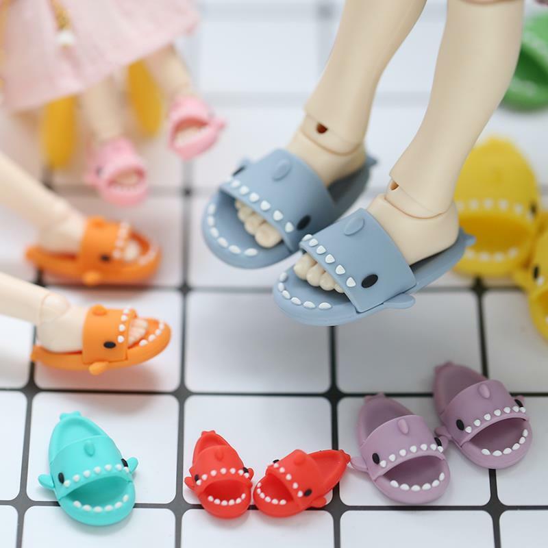 BJD Doll Shoes Cute Shark pantofole bambola scarpe accessori vestito per Ob11,P9,OB22, Blyth, BJD12, 1/6BJD, YOSD Doll accessori