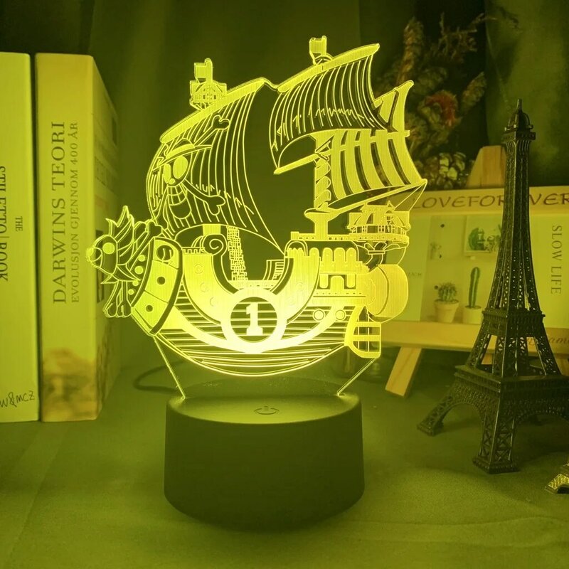 Kreatywne postacie z Anime 3D kolorowe Gradient LED lampka nocna dekoracja sypialni stolik nocny lampa
