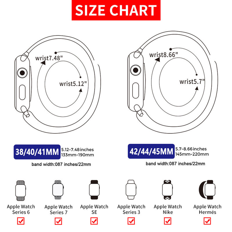 Cinturino in Nylon per cinturino Apple Watch 44mm 40mm 41mm per iWatch Series7 6 Se 5 4 3 2 1 cinturini 38mm 42mm 45mm bracciale