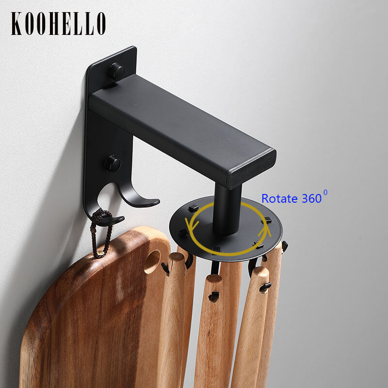 Utensílio de cozinha titular 360 graus rotação dobrável gancho ganchos de cozinha para pendurar para casa prateleira do banheiro cozinha toalha ferramentas