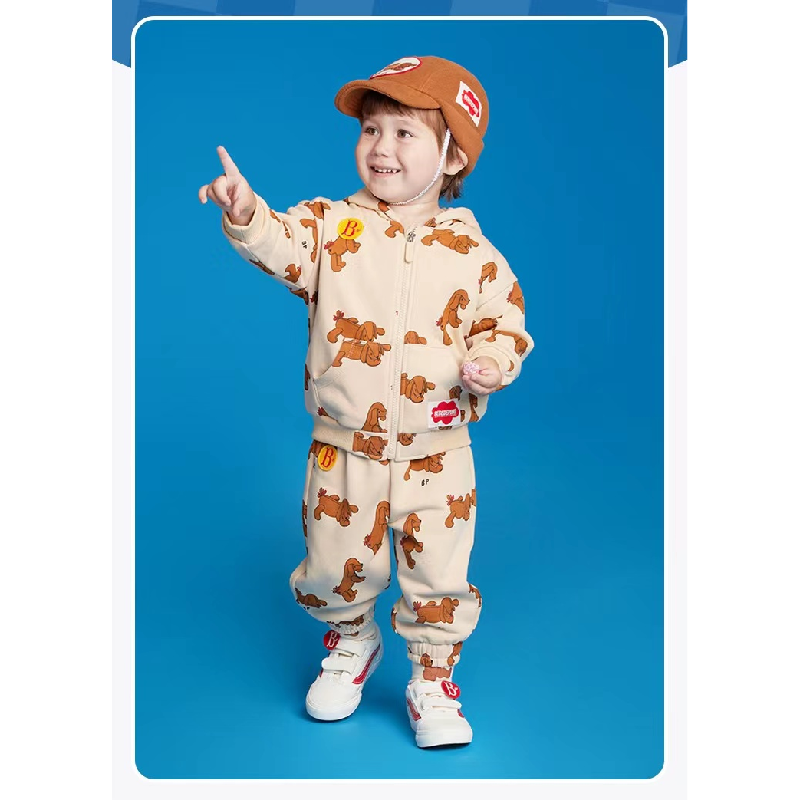 베베 BeBe, брендовая детская одежда, толстовка с длинным рукавом, комплект из куртки, новинка 2022 года, осенне-зимний Стандартный коричневый костюм