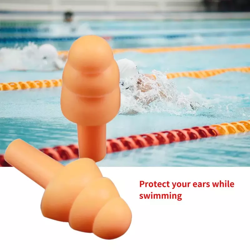 A pair earplugs Soft Silicone Ear Plugs Sound Insulation Ear Protection Earplugs Noise Reduction Sleeping Plugs with small box