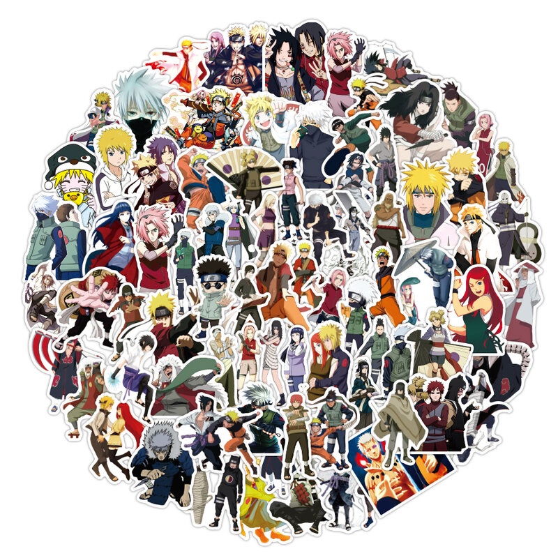 Pegatinas impermeables de Naruto para niños, calcomanías de Anime de 10/30/50/100 piezas, para ordenador portátil, monopatín, teléfono, bicicleta, equipaje, motocicleta, Coche
