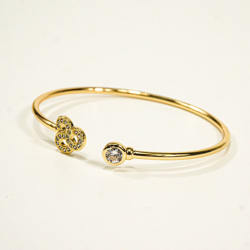 AMIGA – Bracelet en or clair pour femmes, Style populaire, à la mode, atmosphère polyvalente, taille ajustable, sans décoloration