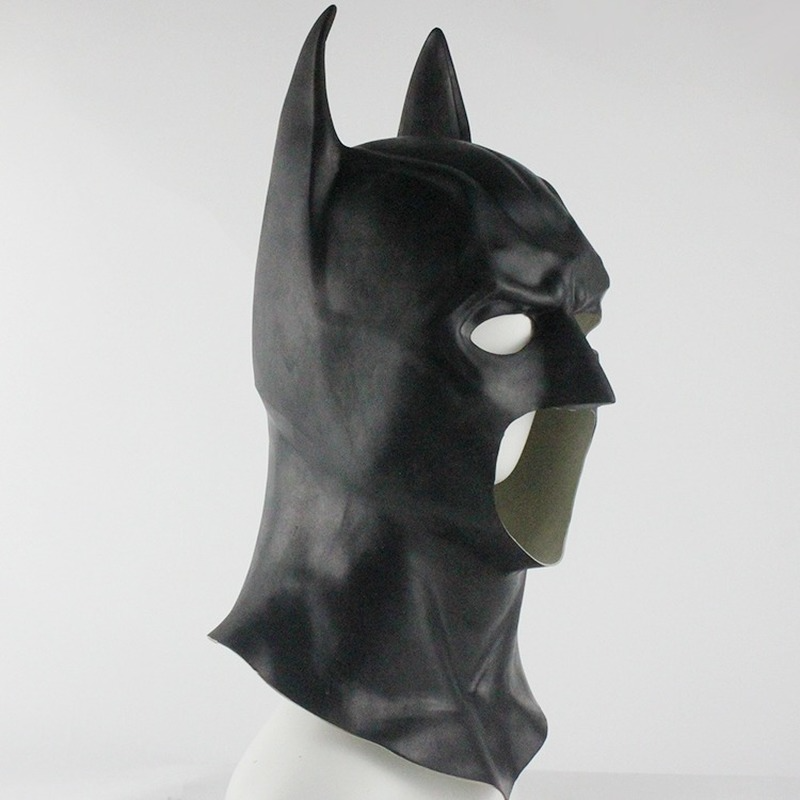 Mascarillas de murciélago para hombre, máscara de cabeza completa de látex, caballero oscuro, Cosplay de murciélagos, máscara para fiesta de Halloween
